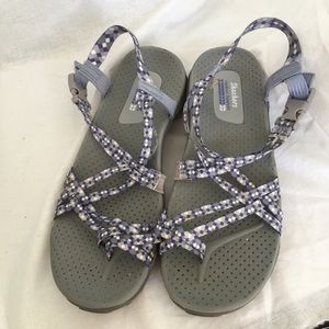 Skechers Outdoor Lifestyle Sandals Strappy Purple Grey Sz 9